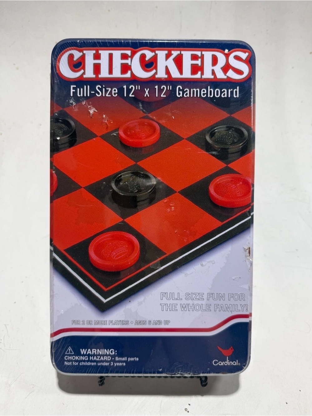 NEW Checkers Full-Size Gameboard - Red and Black by Cardinals